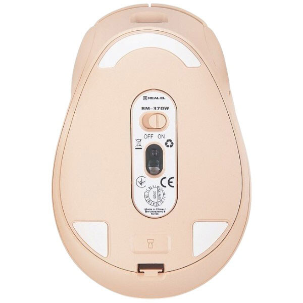 Миша REAL-EL RM-370W, Бежевий - № 3 Миша REAL-EL RM-370W, Бежевий - № 3