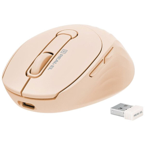 Миша REAL-EL RM-370W, Бежевий - № 4 Миша REAL-EL RM-370W, Бежевий - № 4