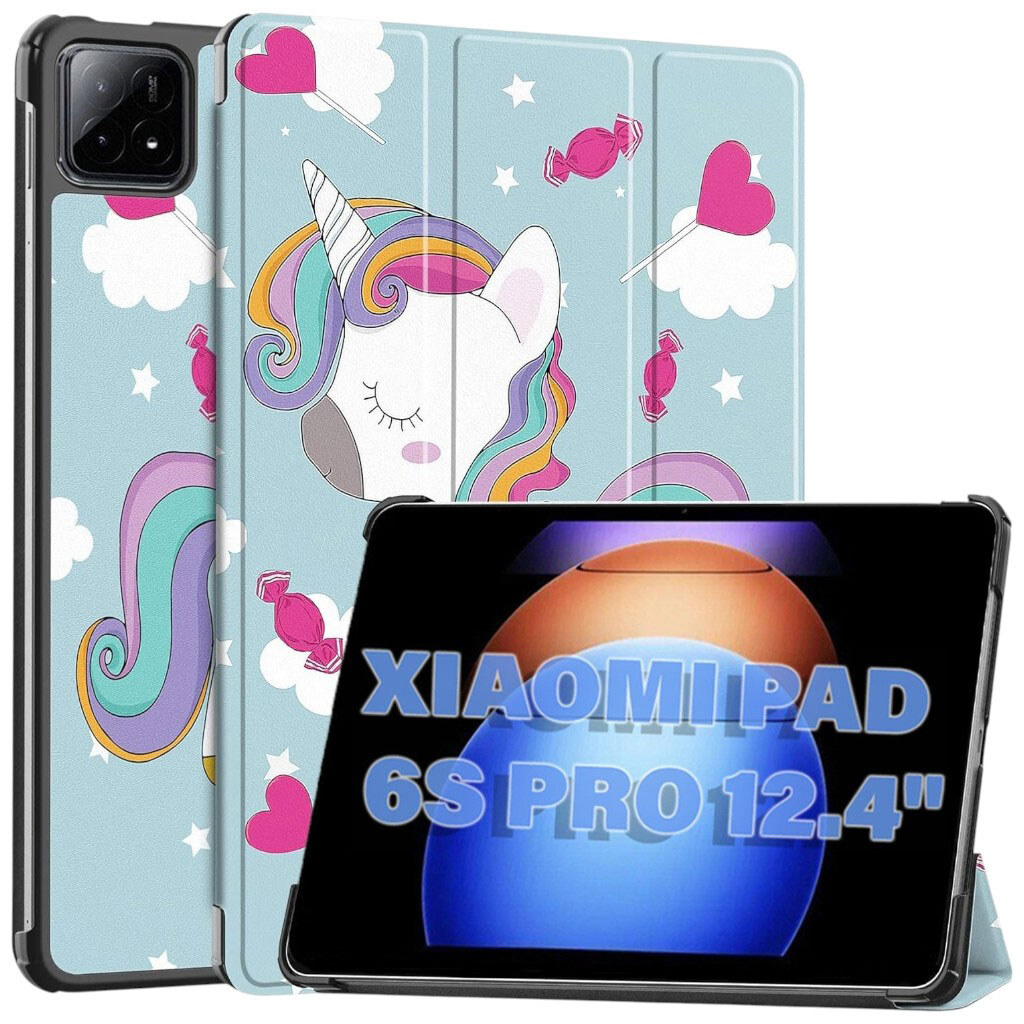 Чохол (книжка) Xiaomi Pad 6S Pro, BeCover Smart Case, Unicorn, Малюнок - № 2 Чохол (книжка) Xiaomi Pad 6S Pro, BeCover Smart Case, Unicorn, Малюнок - № 2