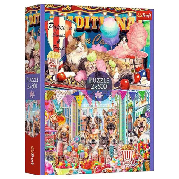 Пазлы 2в1, 500 эл "Пушистые друзья", Trefl - № 1 Пазлы 2в1, 500 эл "Пушистые друзья", Trefl - № 1