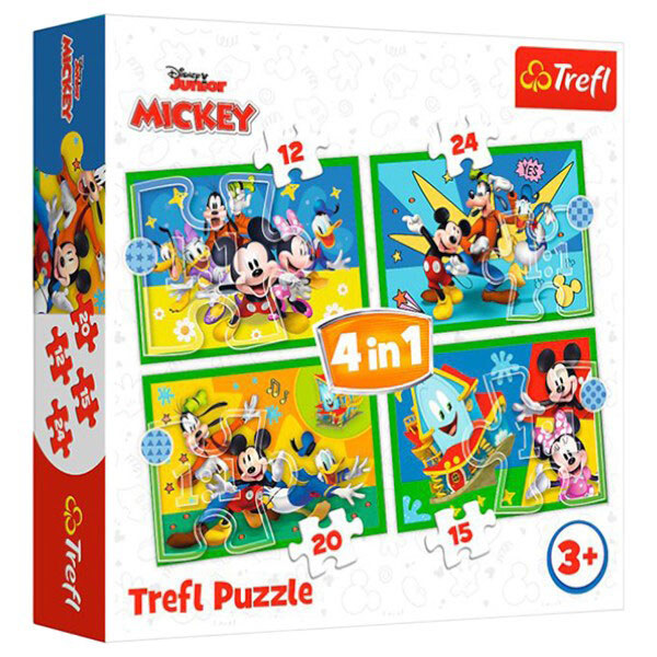 Пазлы 4в1 "Микки Маус и друзья", Trefl - № 1 Пазлы 4в1 "Микки Маус и друзья", Trefl - № 1