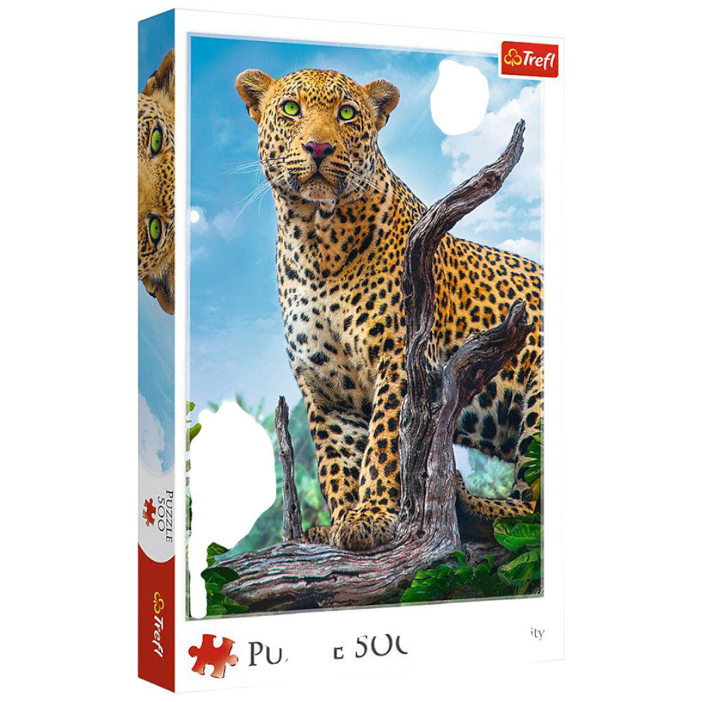 Пазлы "Дикий леопард", 500 элементов, Trefl - № 1 Пазлы "Дикий леопард", 500 элементов, Trefl - № 1