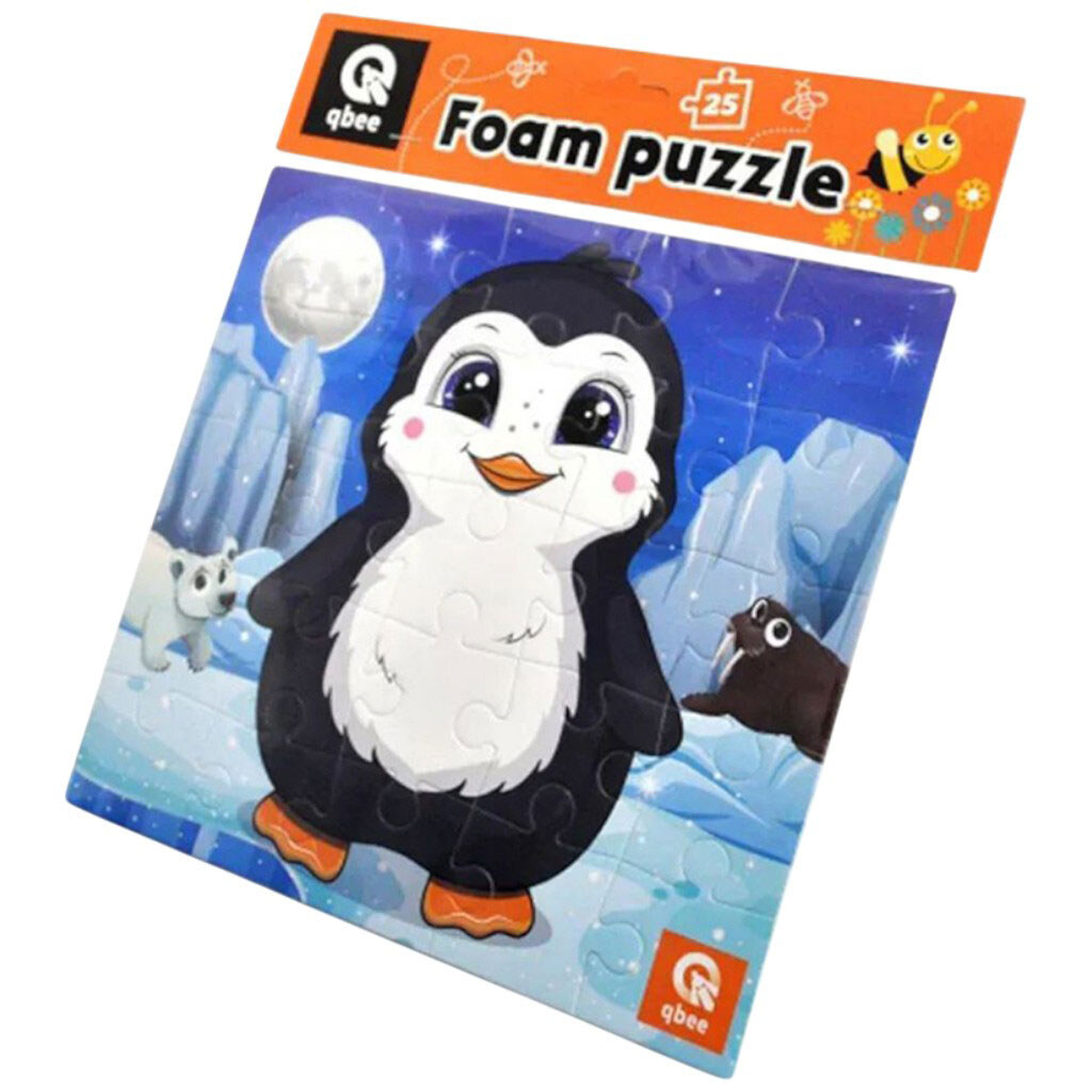 Пазлы фомовые, 25 элм "Пингвинчик", Qbee - № 1 Пазлы фомовые, 25 элм "Пингвинчик", Qbee - № 1