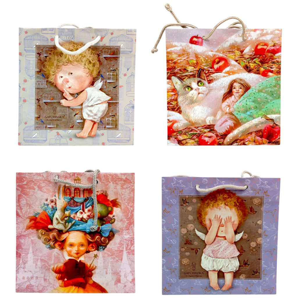 Пакет паперовий, 16x16x7см, мікс видів, Art Studio Of Happiness - № 1 Пакет паперовий, 16x16x7см, мікс видів, Art Studio Of Happiness - № 1