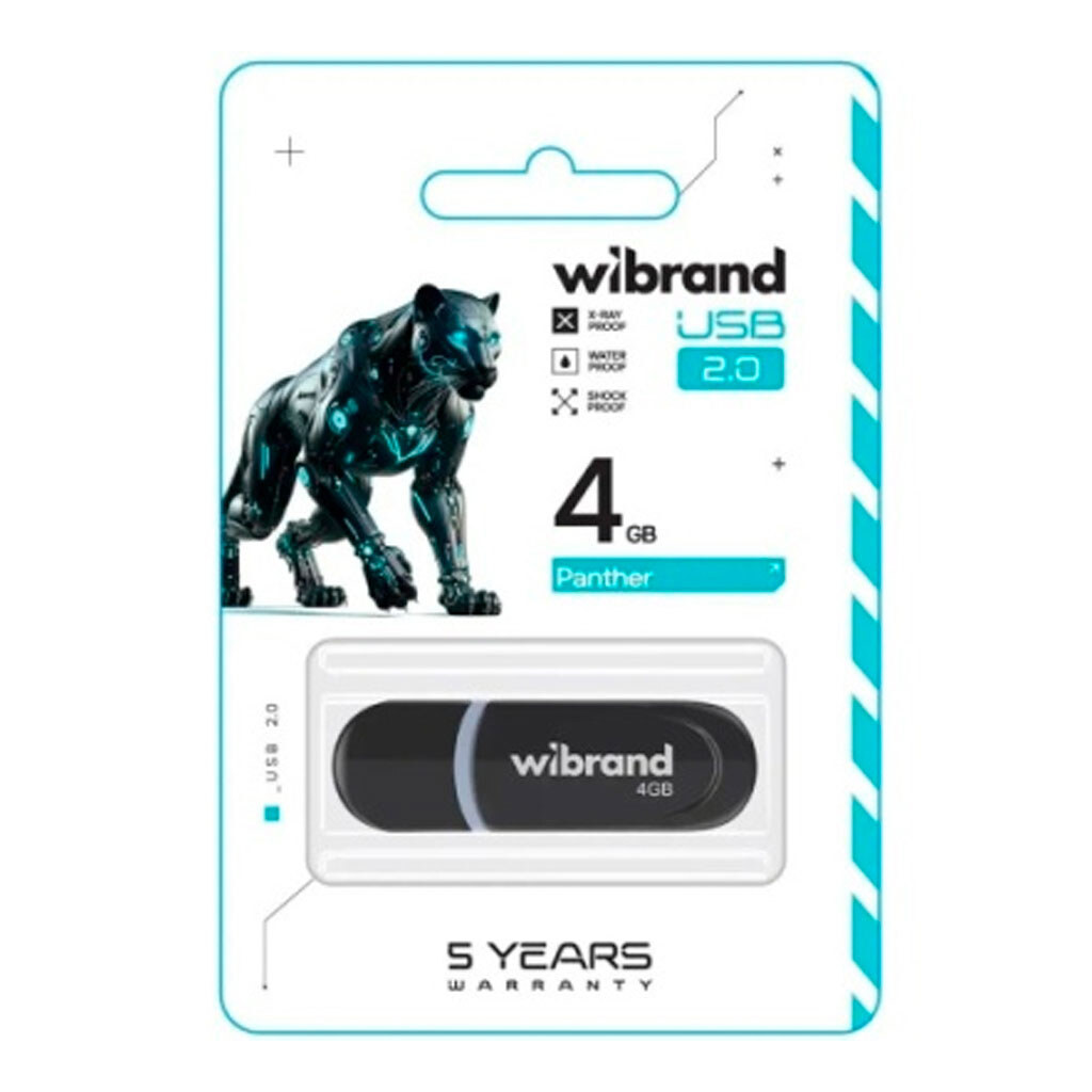 USB Flash Wibrand Panther, 4 Гб., Чорний - № 2 USB Flash Wibrand Panther, 4 Гб., Чорний - № 2