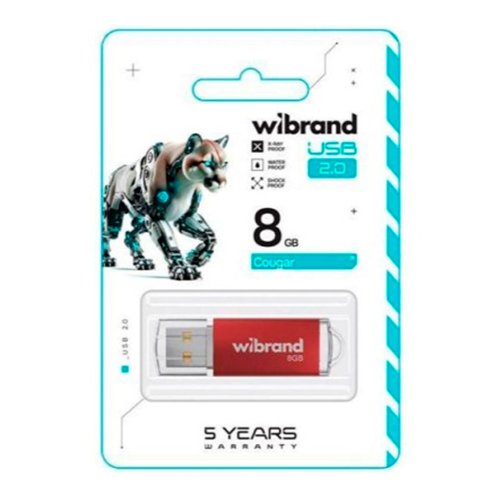USB Flash Wibrand Cougar, 8 Гб., Красный - № 2 USB Flash Wibrand Cougar, 8 Гб., Красный - № 2