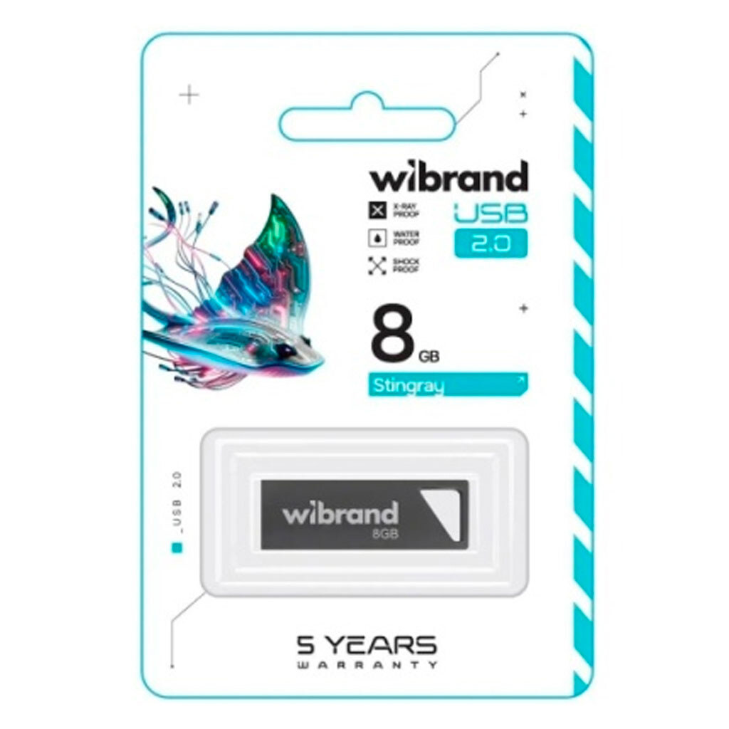 USB Flash Wibrand Stingray, 8 Гб., Сірий - № 2 USB Flash Wibrand Stingray, 8 Гб., Сірий - № 2