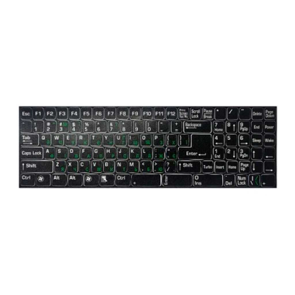 Наклейки для клавіатури, Чорний - № 1 Наклейки для клавіатури, Чорний - № 1