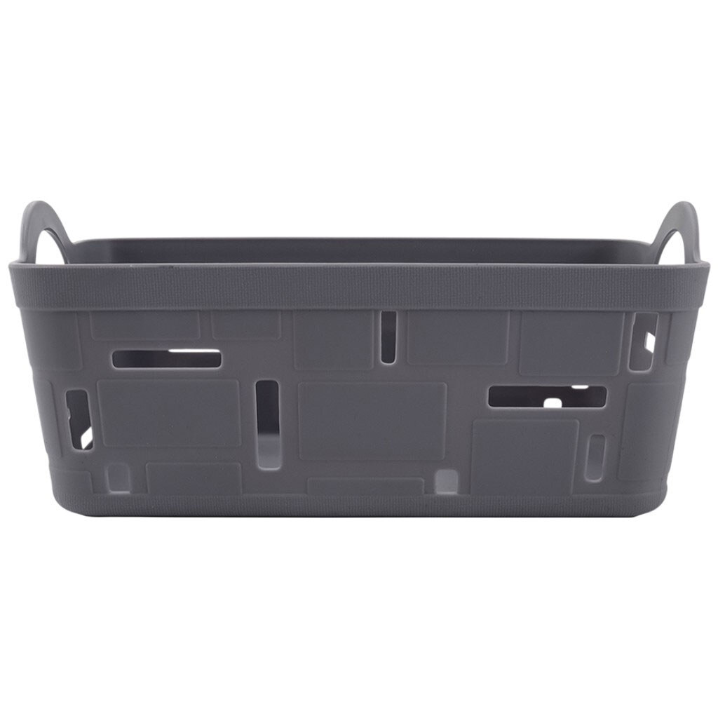 Кошик для зберігання пластиковий прямокутний з ручкамиm 20,5х12х9,5 см - № 1 Кошик для зберігання пластиковий прямокутний з ручкамиm 20,5х12х9,5 см - № 1