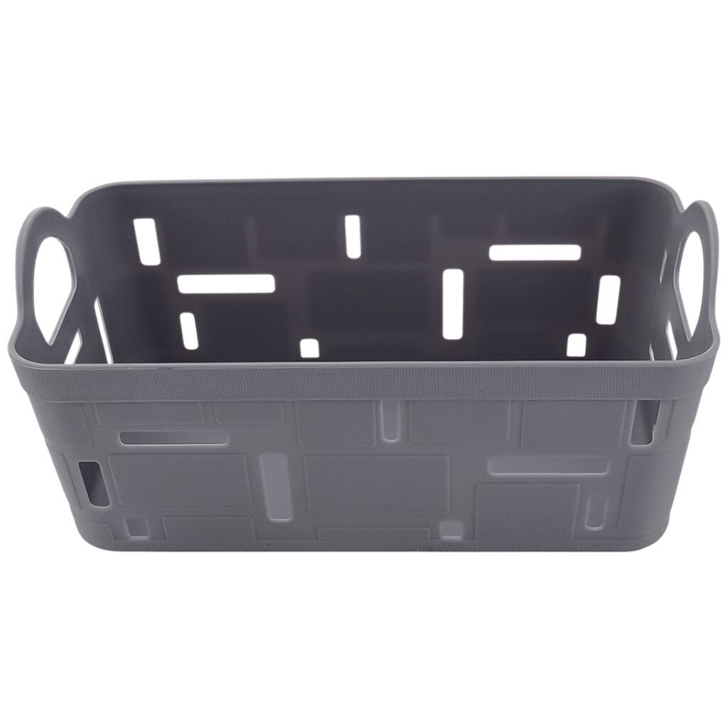 Кошик для зберігання пластиковий прямокутний з ручкамиm 20,5х12х9,5 см - № 3 Кошик для зберігання пластиковий прямокутний з ручкамиm 20,5х12х9,5 см - № 3