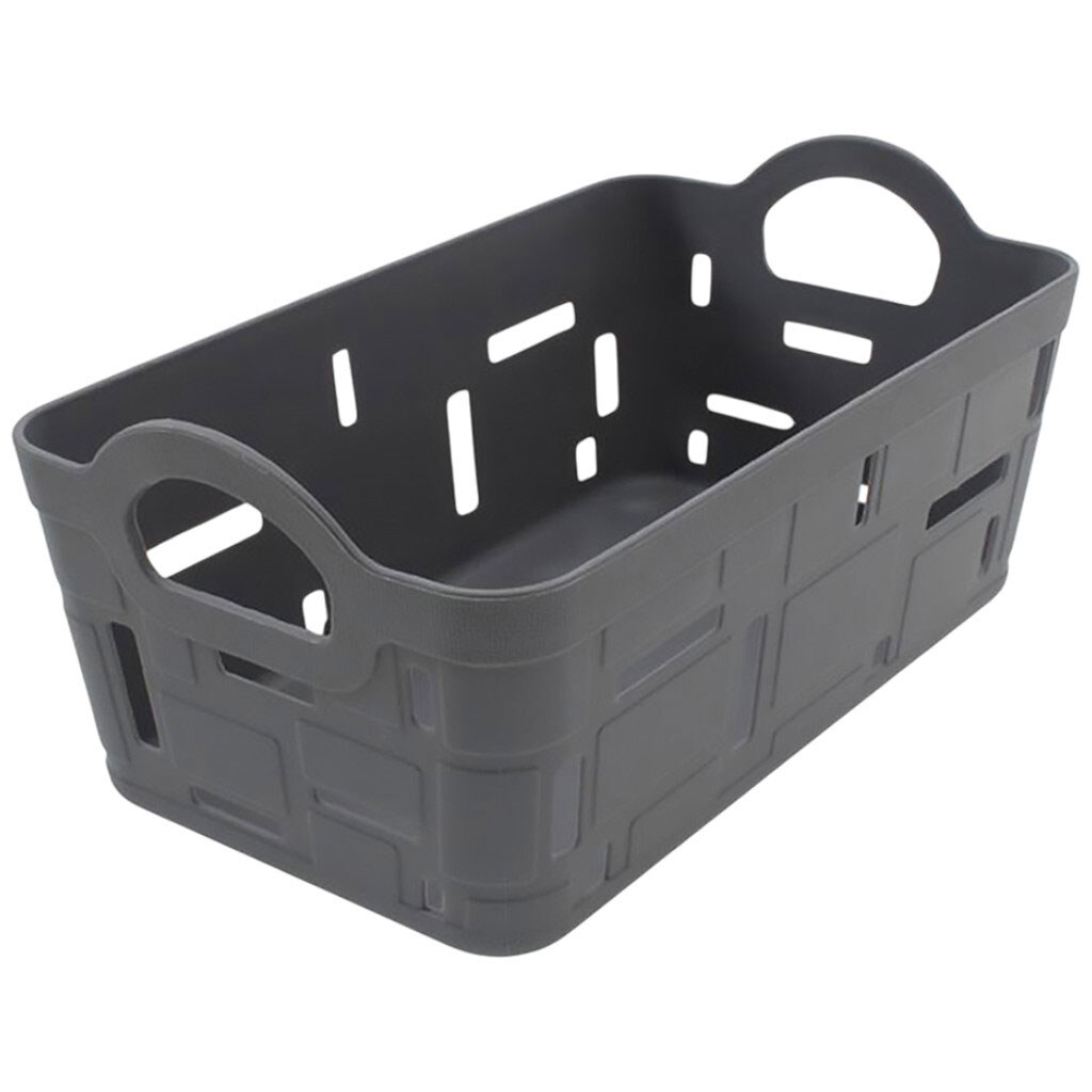 Кошик для зберігання пластиковий прямокутний з ручкамиm 20,5х12х9,5 см - № 4 Кошик для зберігання пластиковий прямокутний з ручкамиm 20,5х12х9,5 см - № 4