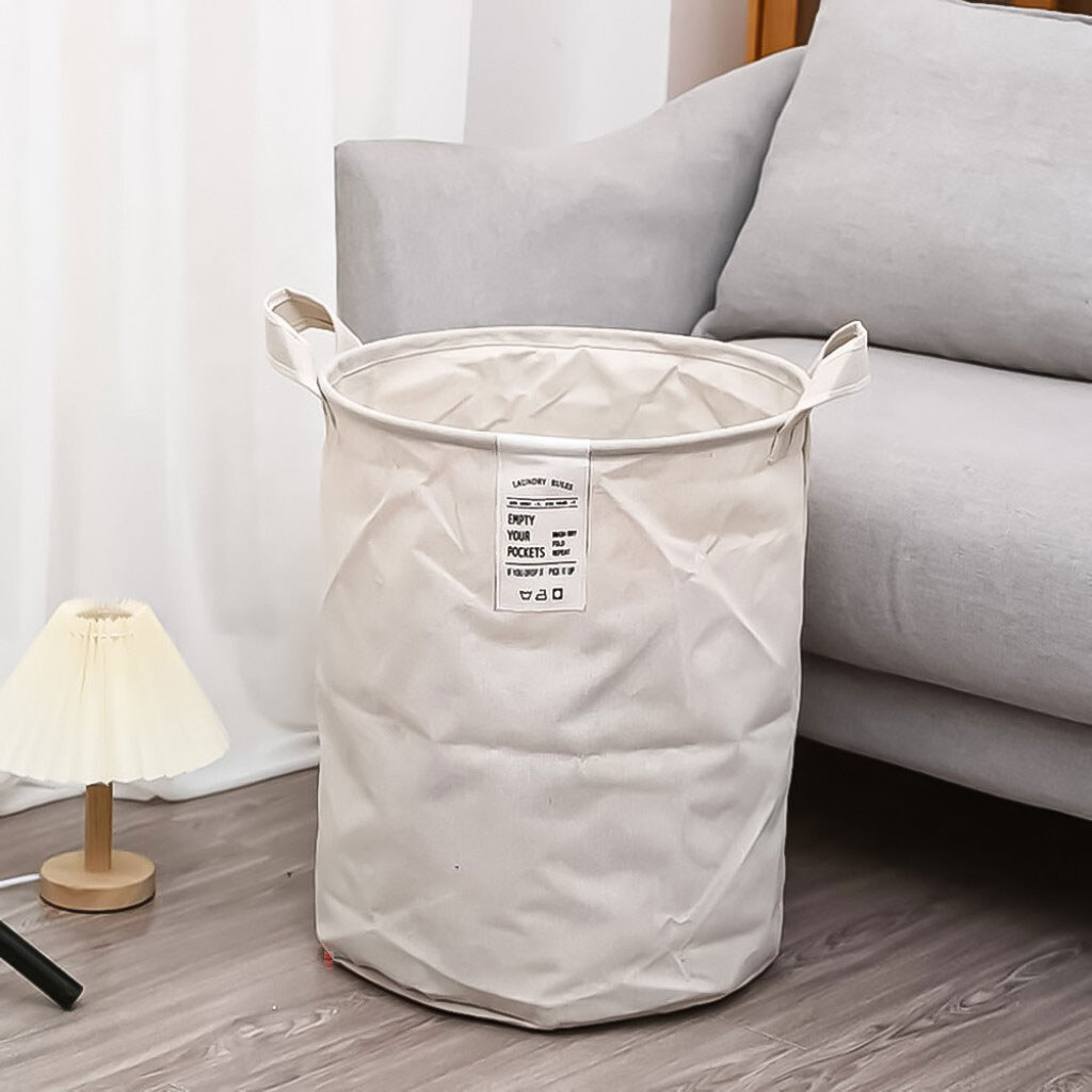 Кошик для зберігання речей текстильний круглий однотоннийm 40х50 см - № 5 Кошик для зберігання речей текстильний круглий однотоннийm 40х50 см - № 5