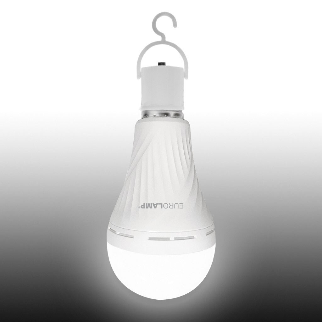 Лампа LED аккумуляторная EUROLAMP 9Вт E27 яркий свет 4500К - № 3 Лампа LED аккумуляторная EUROLAMP 9Вт E27 яркий свет 4500К - № 3