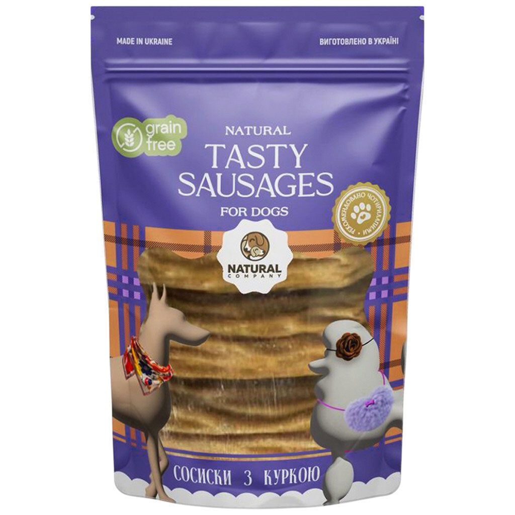 Лакомство для собак NATURAL COMPANY "Сосиски с курицей", 30 г - № 1 Лакомство для собак NATURAL COMPANY "Сосиски с курицей", 30 г - № 1