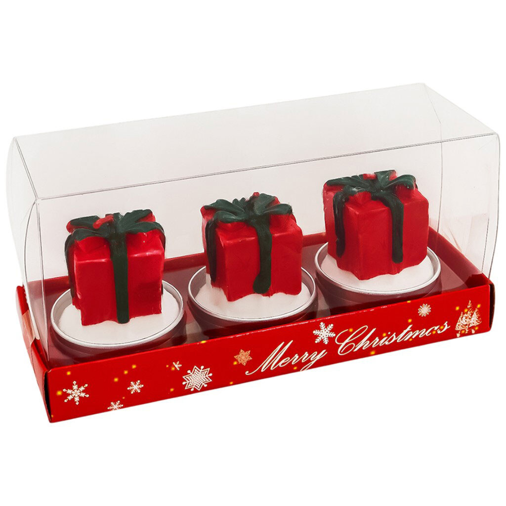 Набір свічок новорічних декоративних в асортименті, 3 шт - № 1 Набір свічок новорічних декоративних в асортименті, 3 шт - № 1