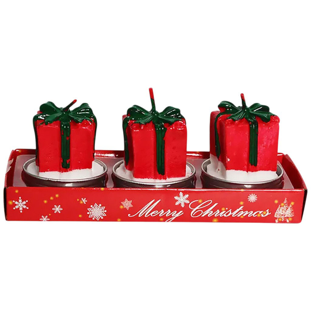 Набір свічок новорічних декоративних в асортименті, 3 шт - № 2 Набір свічок новорічних декоративних в асортименті, 3 шт - № 2