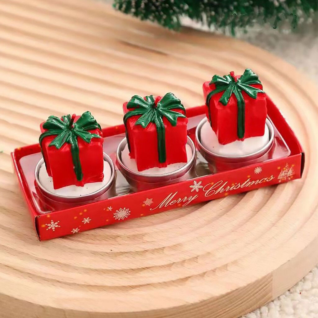 Набір свічок новорічних декоративних в асортименті, 3 шт - № 3 Набір свічок новорічних декоративних в асортименті, 3 шт - № 3