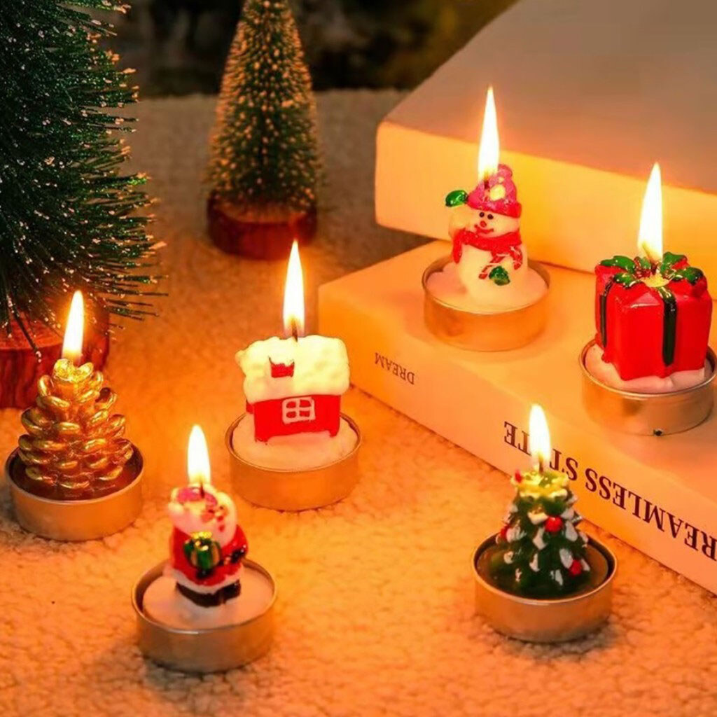 Набір свічок новорічних декоративних в асортименті, 3 шт - № 7 Набір свічок новорічних декоративних в асортименті, 3 шт - № 7