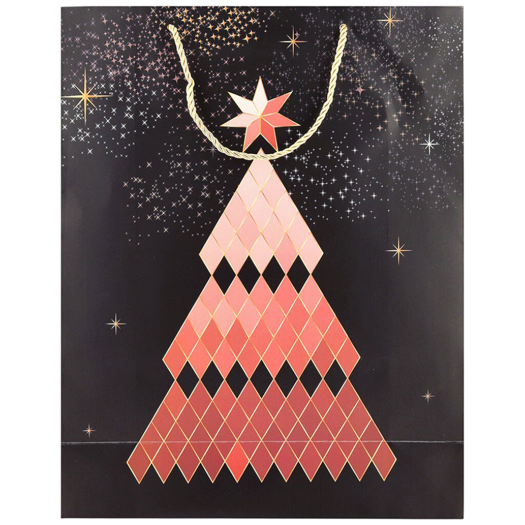 Пакет подарочный бумажный "Рождественский", микс черный, 31х40х12 см - № 1 Пакет подарочный бумажный "Рождественский", микс черный, 31х40х12 см - № 1