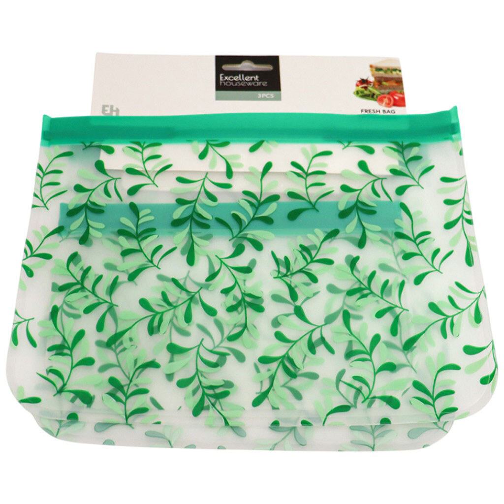 Пакети з zip-застібкою багаторазові Excellent Houseware, 3 шт - № 2 Пакети з zip-застібкою багаторазові Excellent Houseware, 3 шт - № 2