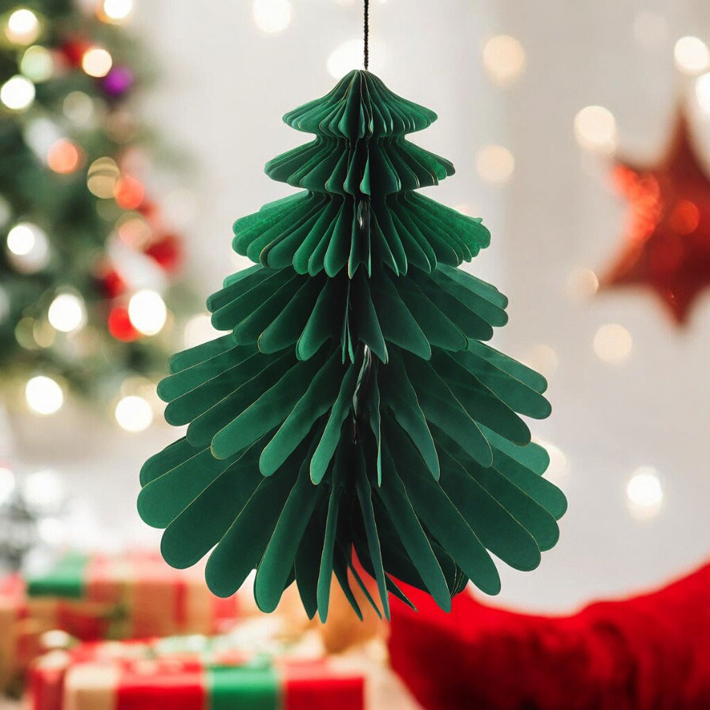 Украшение новогоднее бумажное "Елочка", 24 см - № 2 Украшение новогоднее бумажное "Елочка", 24 см - № 2