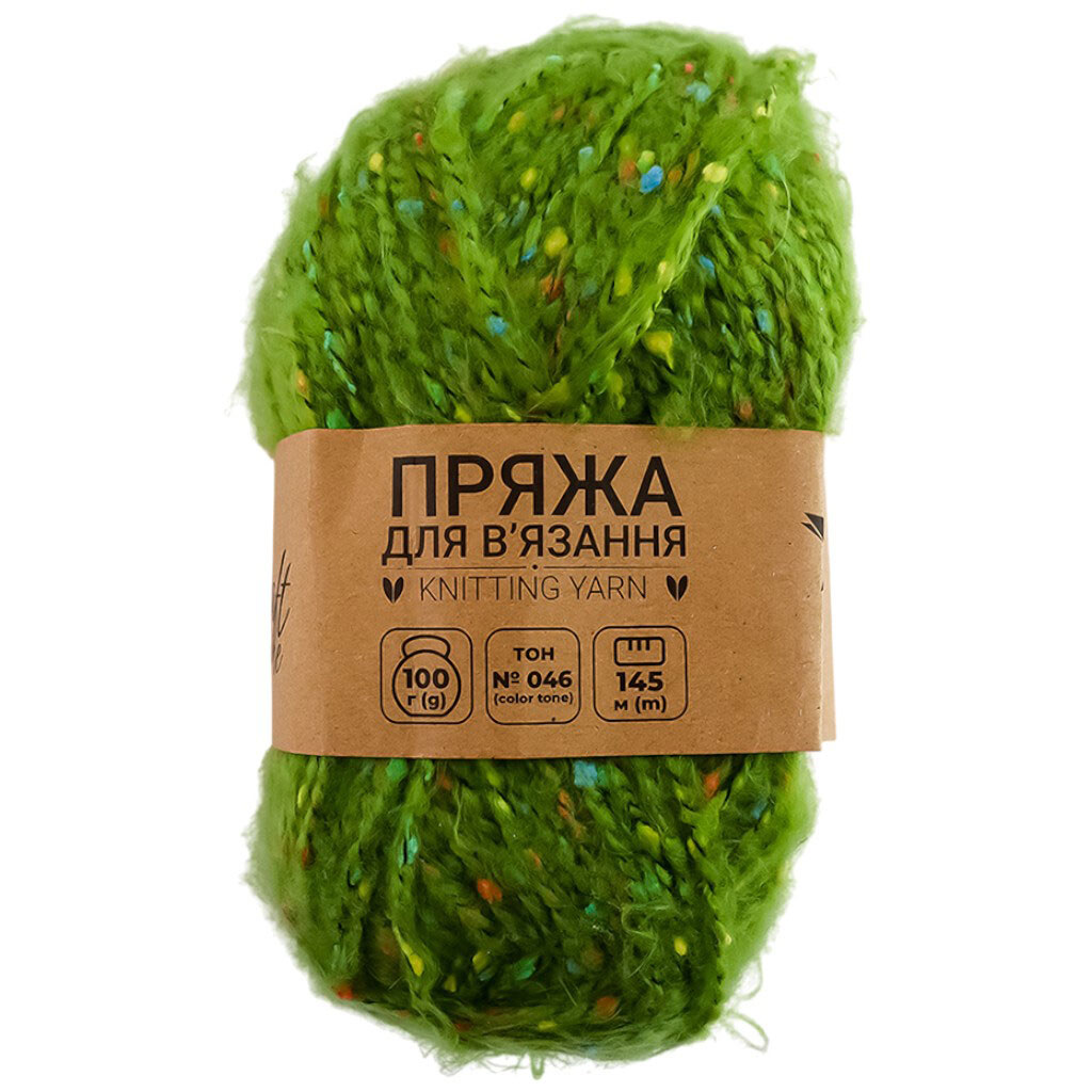 Пряжа для в'язання з декором Craft time 100 г, 145 м тон №046 - № 1 Пряжа для в'язання з декором Craft time 100 г, 145 м тон №046 - № 1