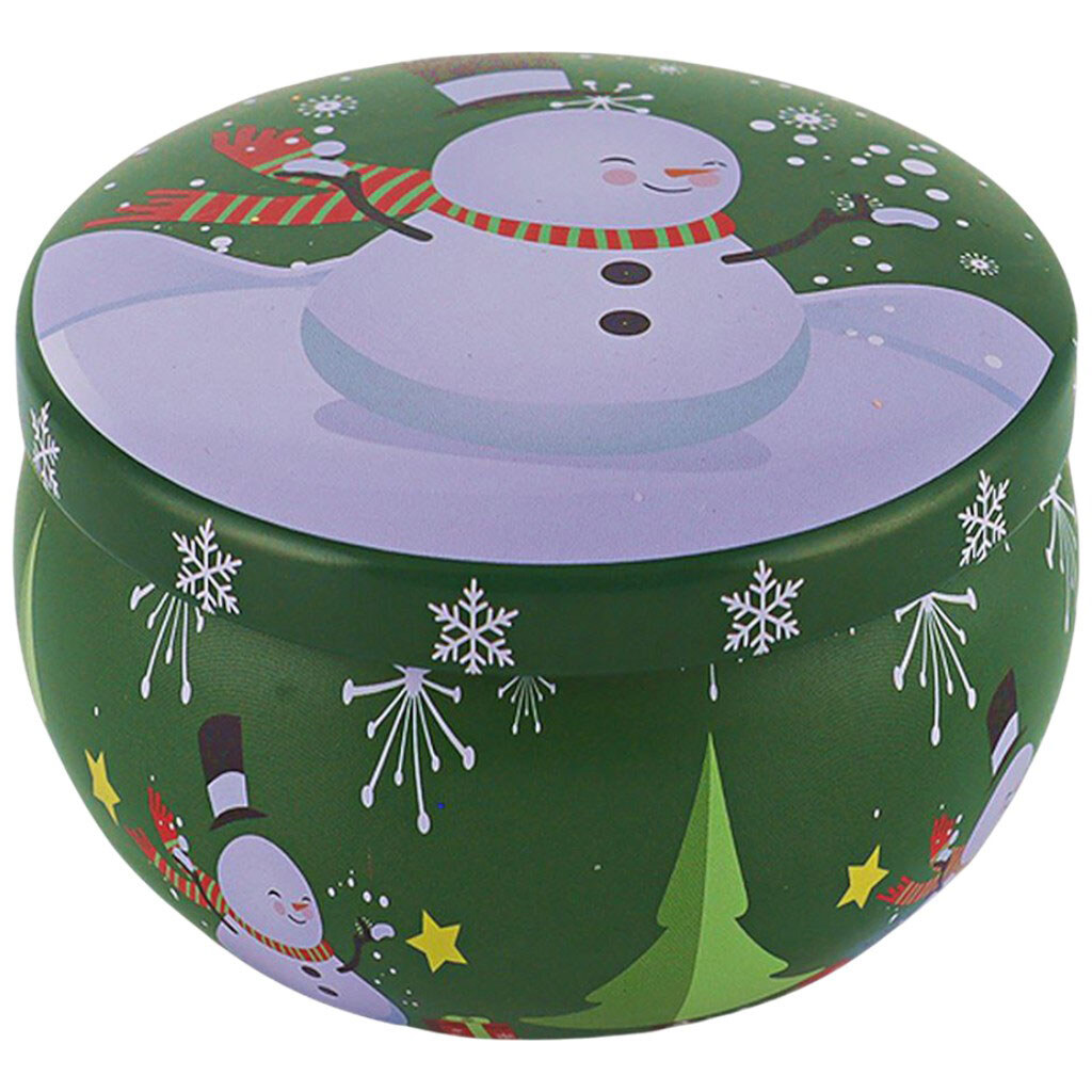 Свічка новорічна в металевій коробці - № 6 Свічка новорічна в металевій коробці - № 6