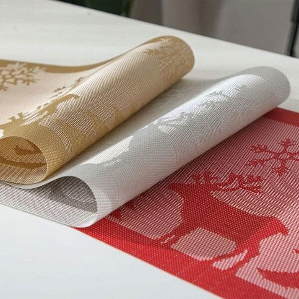 Салфетка настольная порционная прямоугольная "Рождественская", 45х30 см - № 3 Салфетка настольная порционная прямоугольная "Рождественская", 45х30 см - № 3