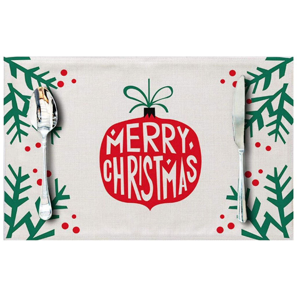 Салфетка настольная порционная прямоугольная "Рождественская", 45х30 см - № 1 Салфетка настольная порционная прямоугольная "Рождественская", 45х30 см - № 1