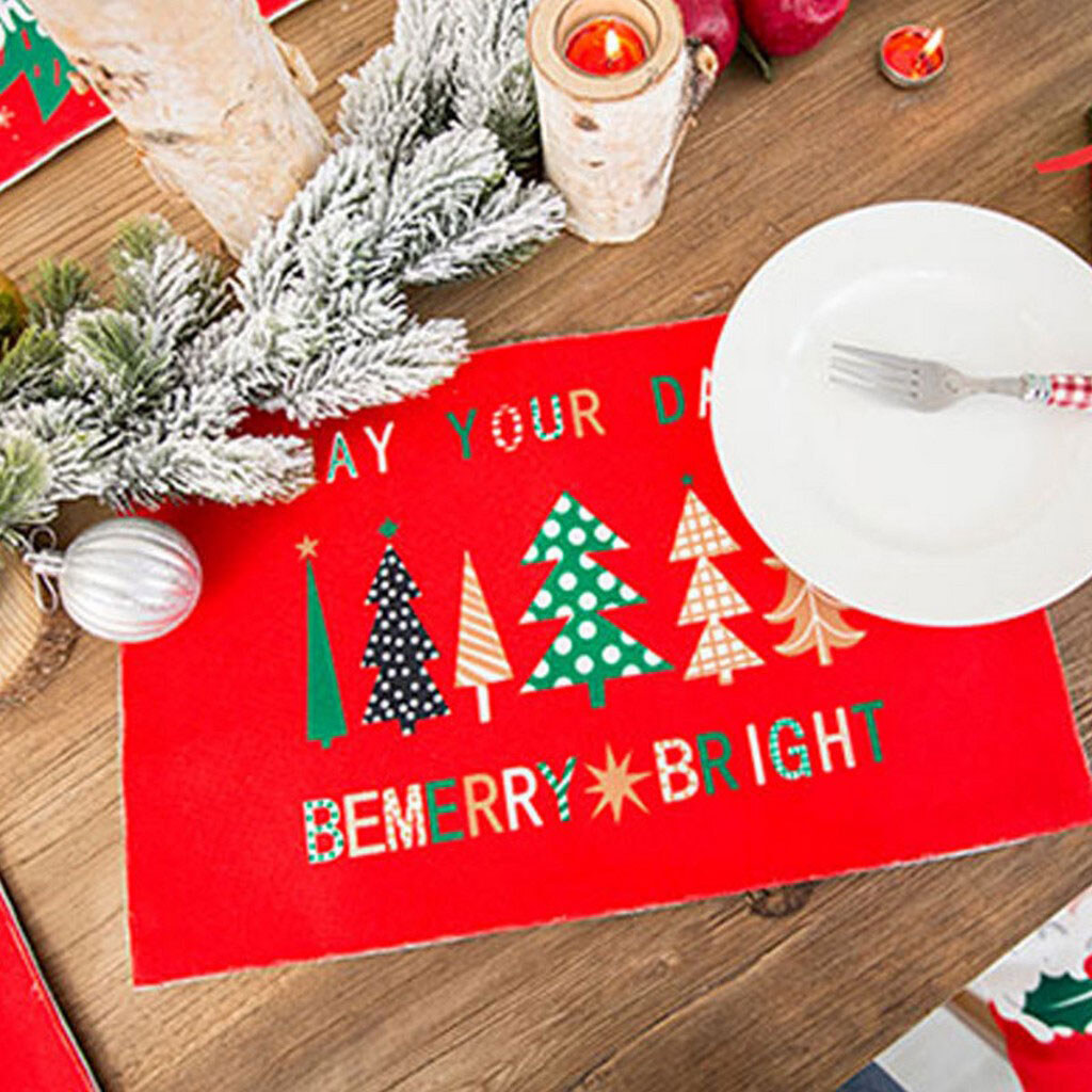 Салфетка настольная порционная прямоугольная "Рождественская", 45х30 см - № 4 Салфетка настольная порционная прямоугольная "Рождественская", 45х30 см - № 4