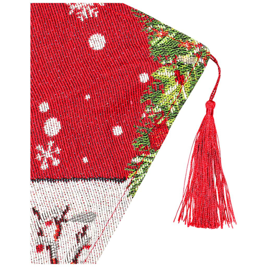 Скатертина-ранер декорована з різдвяним принтом, 33х145 см - № 3 Скатертина-ранер декорована з різдвяним принтом, 33х145 см - № 3