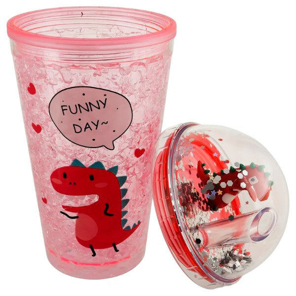Стакан дитячий з кришкою і трубочкою "Тваринка", 450 мл - № 2 Стакан дитячий з кришкою і трубочкою "Тваринка", 450 мл - № 2
