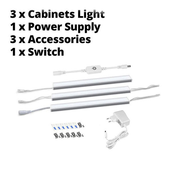 Светодиодная линейка для подсветки интерьера 3xLamp-Touch-White-30 - № 1 Светодиодная линейка для подсветки интерьера 3xLamp-Touch-White-30 - № 1