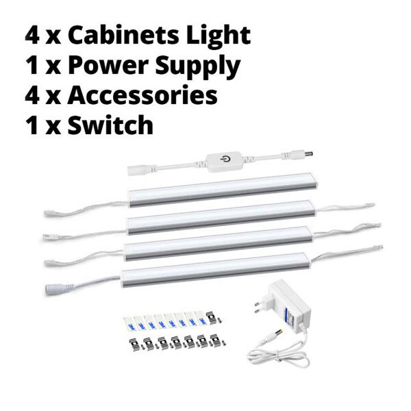 Светодиодная линейка для подсветки интерьера 4xLamp-Touch-White-50 - № 1 Светодиодная линейка для подсветки интерьера 4xLamp-Touch-White-50 - № 1