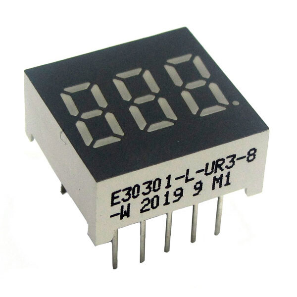 Светодиодный индикатор трехсимвольный E30301-L-UR3-8-W - № 1 Светодиодный индикатор трехсимвольный E30301-L-UR3-8-W - № 1