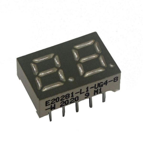 Світлодіодний індикатор двосимвольний E20281-L1-UG4-8-W - № 1 Світлодіодний індикатор двосимвольний E20281-L1-UG4-8-W - № 1