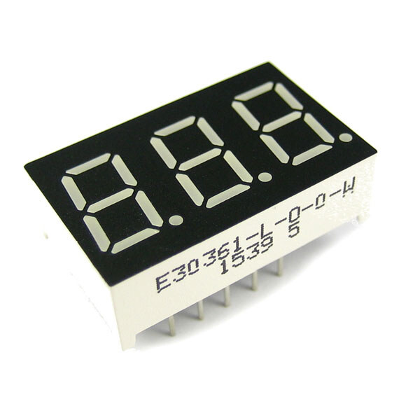 Светодиодный индикатор трехсимвольный E30361-L-O-0-W - № 1 Светодиодный индикатор трехсимвольный E30361-L-O-0-W - № 1
