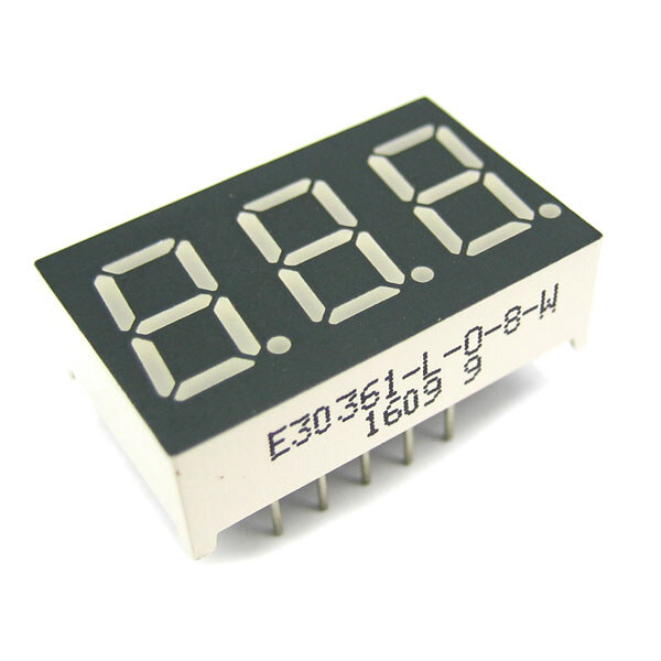 Светодиодный индикатор трехсимвольный E30361-L-O-8-W - № 1 Светодиодный индикатор трехсимвольный E30361-L-O-8-W - № 1