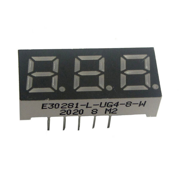 Светодиодный индикатор трехсимвольный E30281-L-UG4-8-W - № 1 Светодиодный индикатор трехсимвольный E30281-L-UG4-8-W - № 1