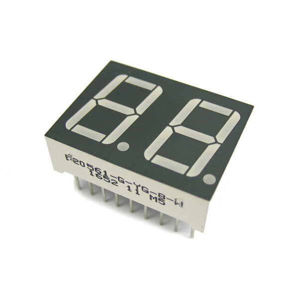 Светодиодный индикатор двухсимвольный E20561-G-YG-8-W - № 1 Светодиодный индикатор двухсимвольный E20561-G-YG-8-W - № 1