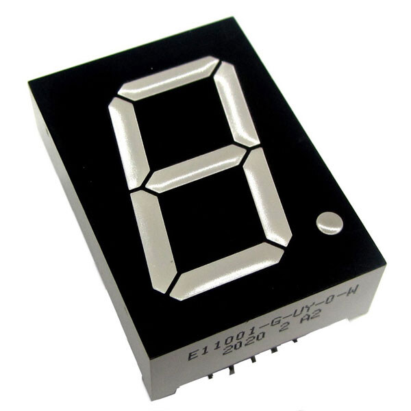 Светодиодный индикатор односимвольный E11001-G-UY-0-W - № 1 Светодиодный индикатор односимвольный E11001-G-UY-0-W - № 1