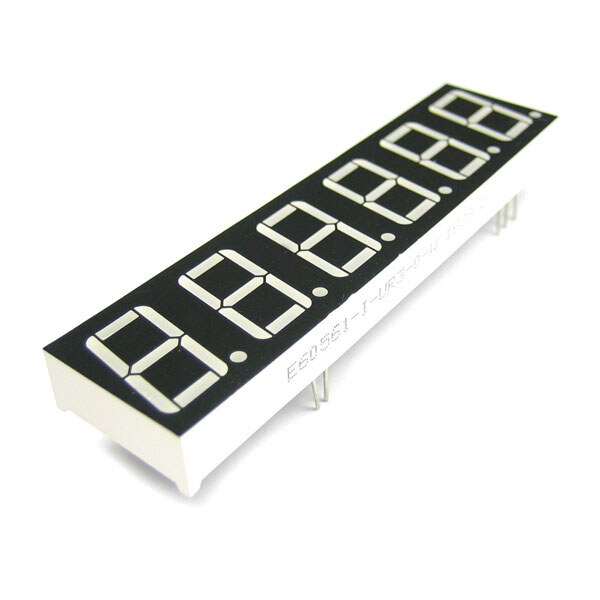 Светодиодный индикатор шестисимвольный E60561-I-UR3-0-W - № 1 Светодиодный индикатор шестисимвольный E60561-I-UR3-0-W - № 1