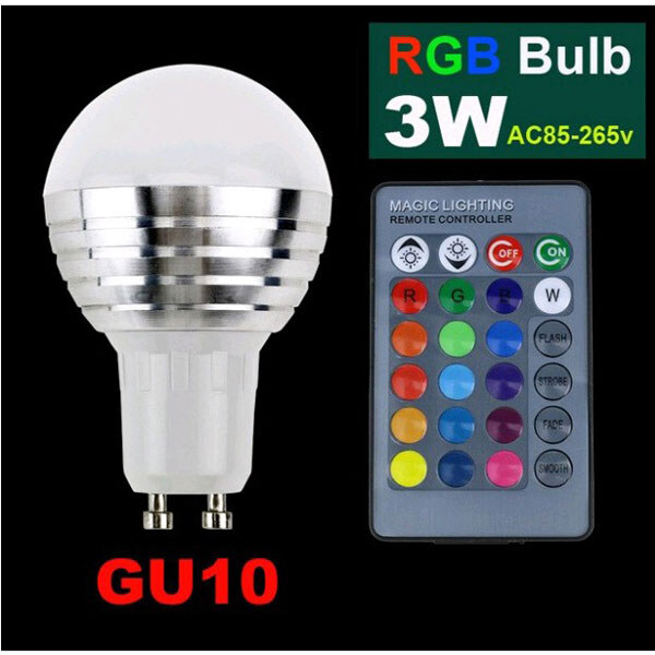 Светодиод переменного тока LEDLamp RGB GU10 3W - № 1 Светодиод переменного тока LEDLamp RGB GU10 3W - № 1