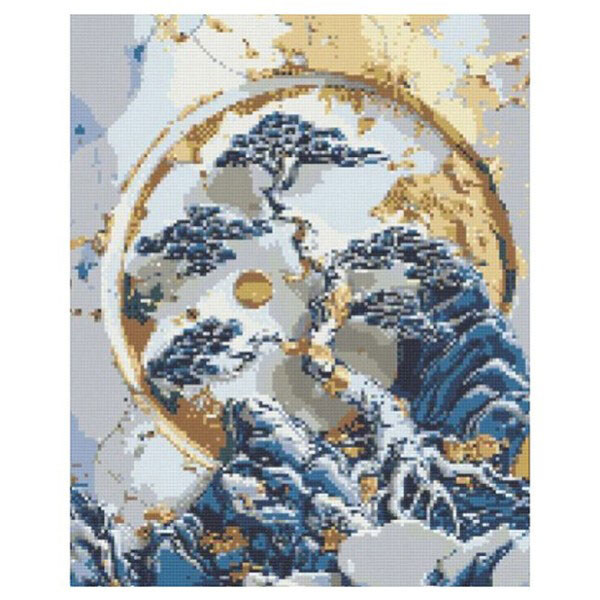 Алмазная мозаика "Дерево Бонсай", 40х50 см, Origami - № 1 Алмазная мозаика "Дерево Бонсай", 40х50 см, Origami - № 1