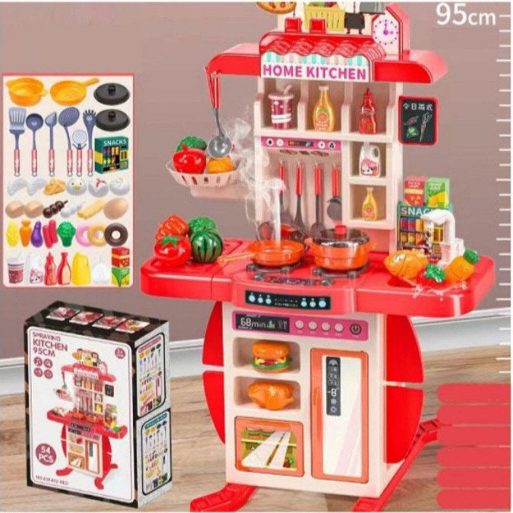 Кухня с посудой, батар., муз., свет, пар, течет вода, микс цветов, Mic - № 3 Кухня с посудой, батар., муз., свет, пар, течет вода, микс цветов, Mic - № 3