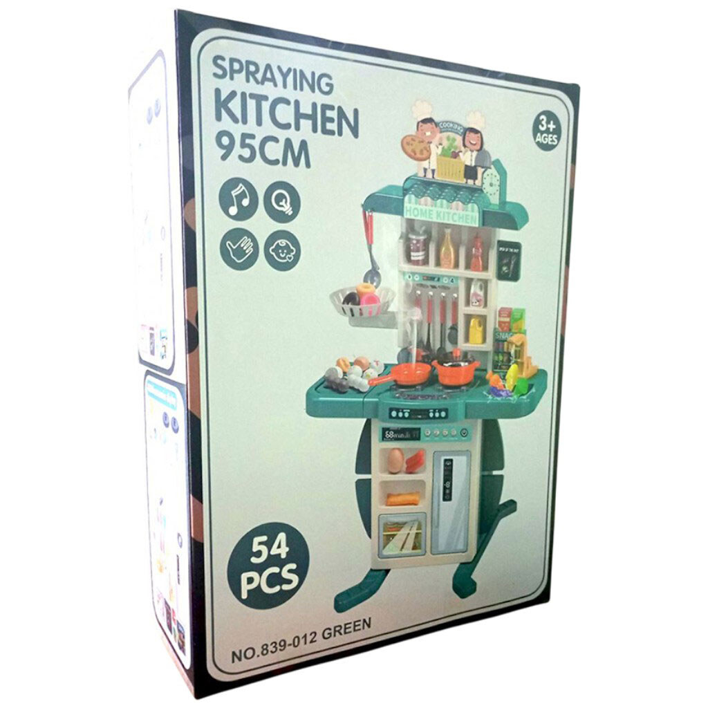 Кухня с посудой, батар., муз., свет, пар, течет вода, микс цветов, Mic - № 4 Кухня с посудой, батар., муз., свет, пар, течет вода, микс цветов, Mic - № 4