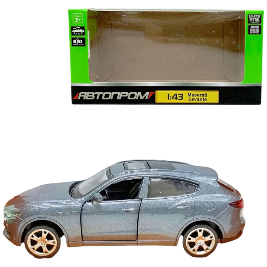 Машина мет. 1:43, 'Maserati Levante SUV", відк. двері, Автопром - № 1 Машина мет. 1:43, 'Maserati Levante SUV", відк. двері, Автопром - № 1
