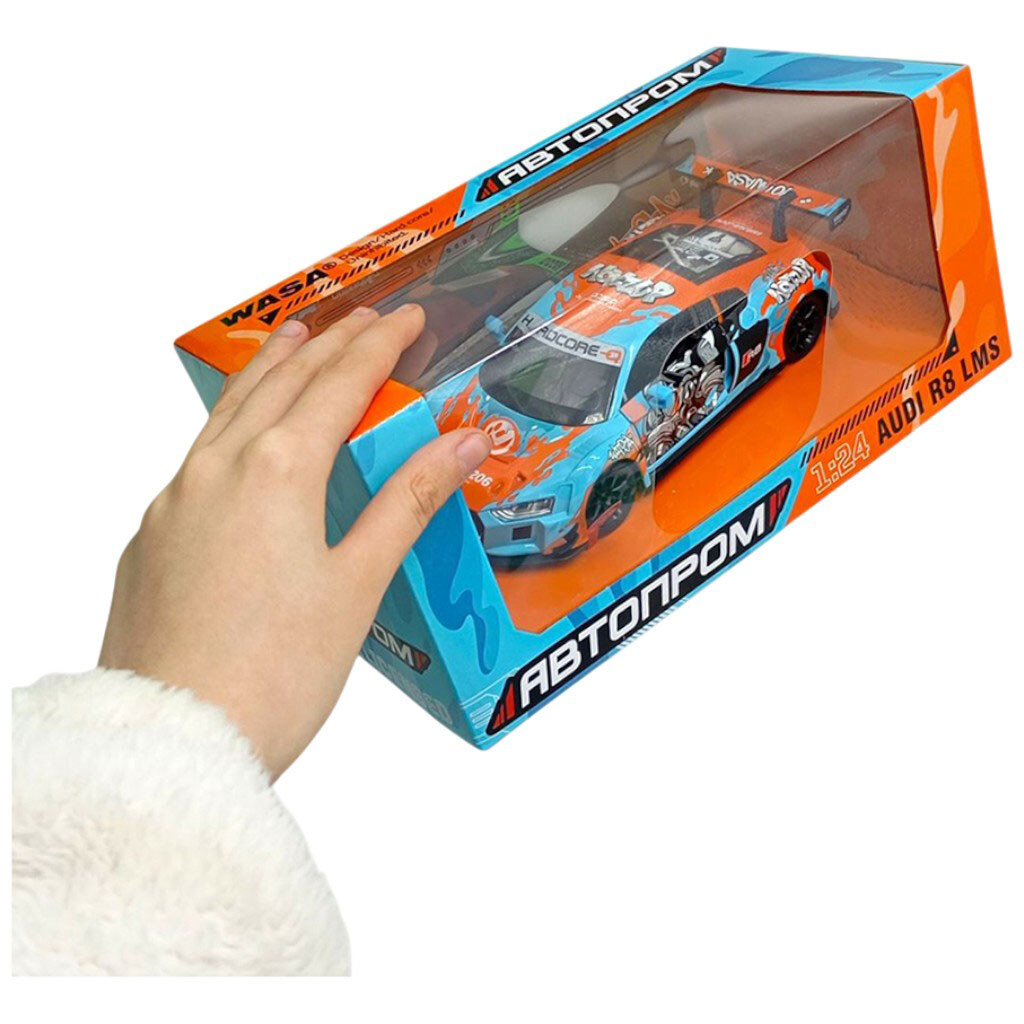 Машина мет. 1:24, "Audi R8 LMS", батар., світло, звук, відкр. двері, Автопром - № 2 Машина мет. 1:24, "Audi R8 LMS", батар., світло, звук, відкр. двері, Автопром - № 2