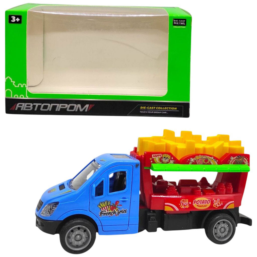 Машинка с металлической кабиной "STREET FOOD", Автопром - № 1 Машинка с металлической кабиной "STREET FOOD", Автопром - № 1