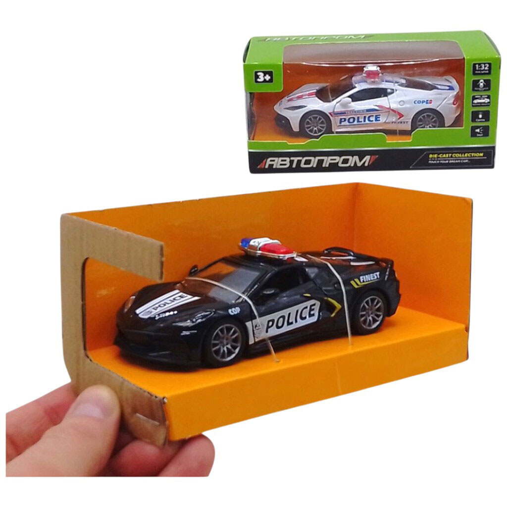Машинка металлическая "Полиция", свет, звук, дверь, Автопром - № 2 Машинка металлическая "Полиция", свет, звук, дверь, Автопром - № 2